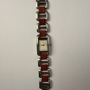 Fossil Women's Silver and Leather Watch ES-2174